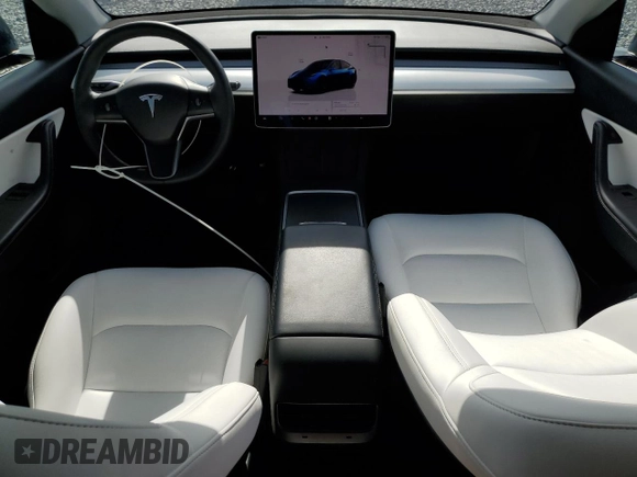 2022 Tesla Model Y Long Range z VIN 7SAYGDEE2NF433907, wystawiony jako Copart lot #54402215 z przebiegiem 44 765 mil mil oraz Szkody całkowita. Historia ofert i sprzedaży dostępna na DreamBid. Obrazek 8.