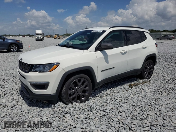 2021 Jeep Compass 80th Anniversary with VIN 3C4NJCEB4MT604075, listed as a Copart auction lot 52258645 with 78,510 mi miles and Non Repairable. Bid and sale history available at carsss.com. Image 1.