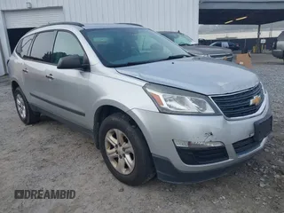 2016 Chevrolet Traverse LS z VIN 1GNKRFKD8GJ343572, wystawiony jako IAAI lot #42426571 z przebiegiem 168 568 mil mil oraz . Historia ofert i sprzedaży dostępna na DreamBid. Obrazek 1.