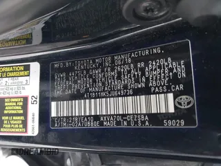 2018 Toyota Camry LE z VIN 4T1B11HK5JU649736, wystawiony jako IAAI lot #41536240 z przebiegiem 20 330 mil mil oraz . Historia ofert i sprzedaży dostępna na DreamBid. Obrazek 9.