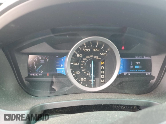 2013 Ford Explorer XLT with VIN 1FM5K7D89DGB11745, listed as a Copart auction lot 53835035 with 158,320 mi miles and Salvage Title. Bid and sale history available at DreamBid. Image 9.