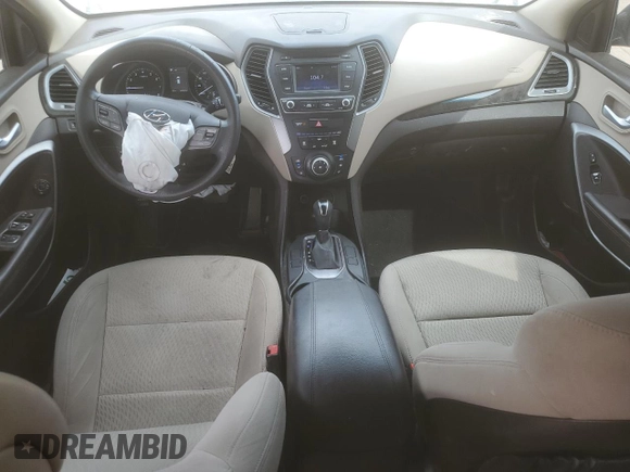 2017 Hyundai Santa Fe 2.4L with VIN 5XYZT3LB7HG489726, listed as a Copart auction lot 48418395 with 56,591 mi miles and Salvage title. Bid and sale history available at DreamBid. Image 8.