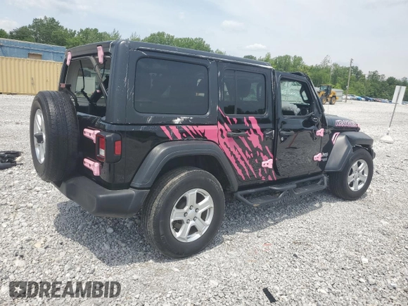 2019 Jeep Wrangler Unlimited Sport with VIN 1C4HJXDG1KW510325, listed as a Copart auction lot 61124375 with 73,358 mi miles and Salvage title. Bid and sale history available at DreamBid. Image 3.