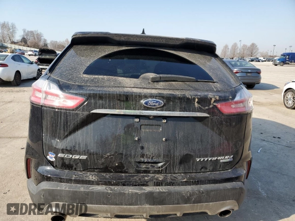 2019 Ford Edge Titanium with VIN 2FMPK4K96KBC59892, listed as a Copart auction lot 48621995 with 114,409 mi miles and Salvage Title. Bid and sale history available at carsss.com. Image 6.