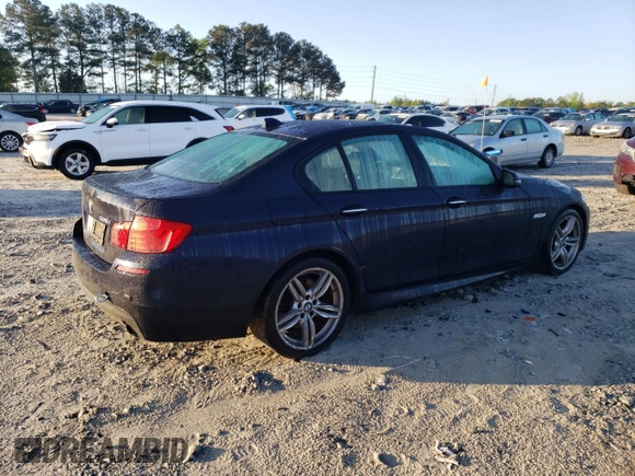2014 BMW 5 Series 535i with VIN WBA5B1C5XED476895, listed as a Copart auction lot 52881755 with 258,946 mi miles and Salvage Title. Bid and sale history available at carsss.com. Image 3.