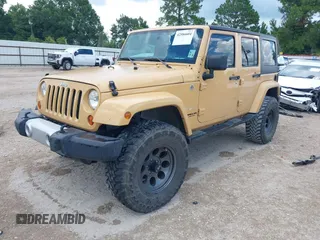 2013 Jeep Wrangler Unlimited Sahara with VIN 1C4BJWEG8DL638404, listed as a IAAI auction lot 42586604 with 43,953 mi miles and . Bid and sale history available at DreamBid. Image 2.