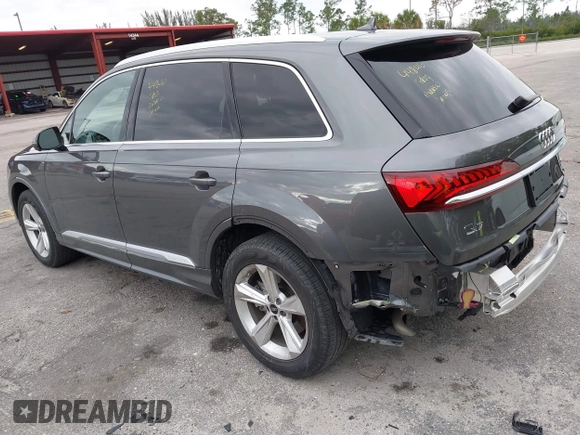 2023 Audi Q7 Premium Plus with VIN WA1LCBF75PD002182, listed as a IAAI auction lot 41660226 with 19,164 mi miles and . Bid and sale history available at DreamBid. Image 3.