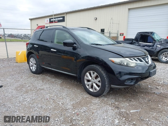 2013 Nissan Murano SV with VIN JN8AZ1MW9DW319306, listed as a IAAI auction lot 42207963 with 153,232 mi miles and . Bid and sale history available at carsss.com. Image 1.