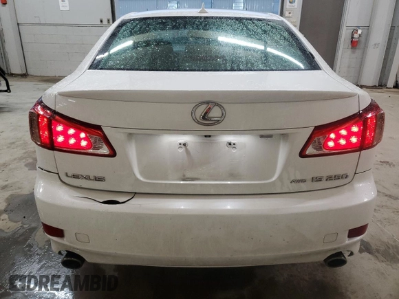 2012 Lexus IS 250 with VIN JTHCF5C22C5053701, listed as a Copart auction lot 45096585 with 194,234 mi miles and Salvage title. Bid and sale history available at DreamBid. Image 6.