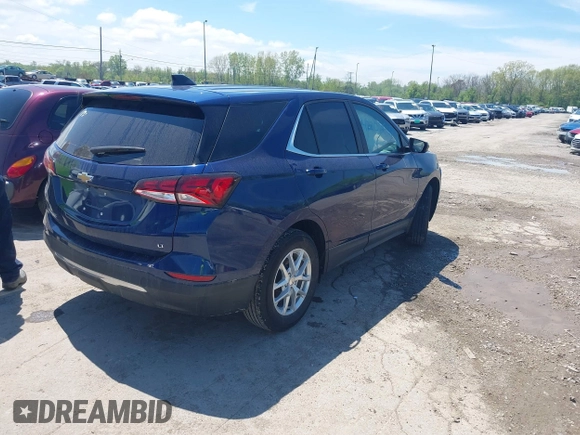 2023 Chevrolet Equinox LT with VIN 3GNAXKEG7PL197318, listed as a IAAI auction lot 42208609 with 45,092 mi miles and . Bid and sale history available at carsss.com. Image 4.