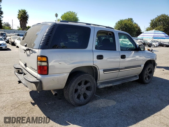 2005 Chevrolet Tahoe LS with VIN 1GNEC13V85J255188, listed as a Copart auction lot 73758614 with 0 mi miles and Salvage Title. Bid and sale history available at carsss.com. Image 3.
