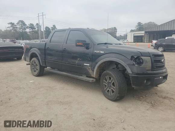 2013 Ford F-150 XL with VIN 1FTFW1ET4DKF46019, listed as a Copart auction lot 48988855 with 170,141 mi miles and Salvage Title. Bid and sale history available at carsss.com. Image 4.