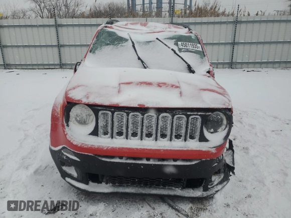 2017 Jeep Renegade Latitude with VIN ZACCJABB8HPE96427, listed as a Copart auction lot 45011935 with 131,204 mi miles and Salvage Title. Bid and sale history available at carsss.com. Image 5.