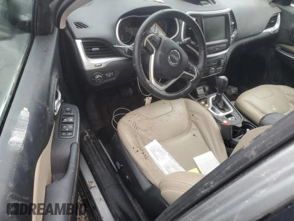 2017 Jeep Cherokee Limited with VIN 1C4PJLDB8HW526250, listed as a Copart auction lot 73031994 with 0 mi miles and Salvage Title. Bid and sale history available at carsss.com. Image 8.