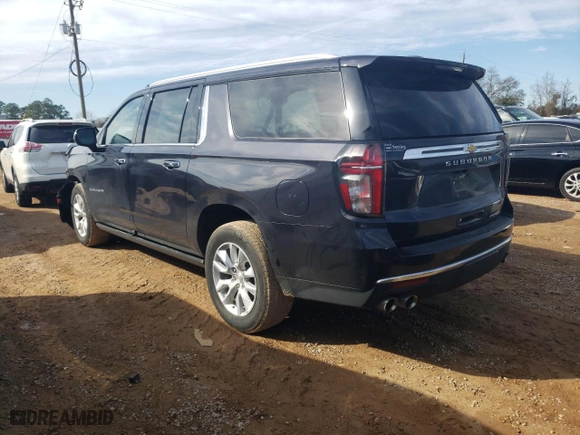 2023 Chevrolet Suburban Premier with VIN 1GNSCFKD6PR101043, listed as a Copart auction lot 43536655 with 39,827 mi miles and Salvage Title. Bid and sale history available at carsss.com. Image 2.