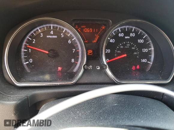 2012 Nissan Versa SV with VIN 3N1CN7AP7CL930619, listed as a Copart auction lot 63657855 with 106,911 mi miles and Salvage title. Bid and sale history available at DreamBid. Image 9.
