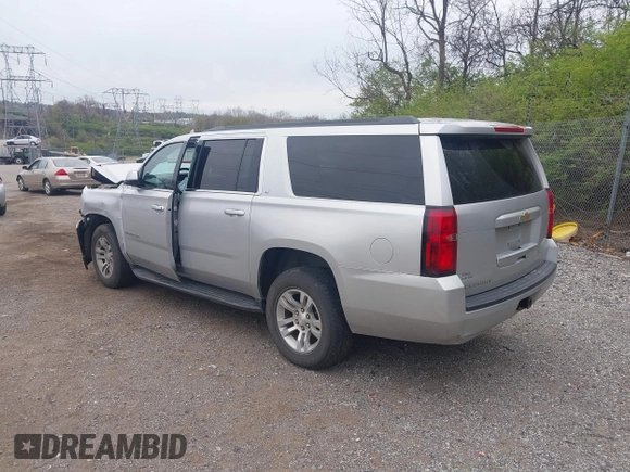 2017 Chevrolet Suburban LT with VIN 1GNSKHKC3HR191078, listed as a IAAI auction lot 41998257 with 165,238 mi miles. Bid and sale history available at carsss.com. Image 3.