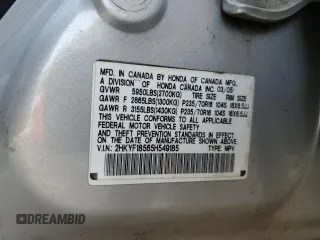 2005 Honda Pilot EX-L with VIN 2HKYF18565H549185, listed as a Copart auction lot 54356375 with 0 mi miles and Salvage Title. Bid and sale history available at carsss.com. Image 13.