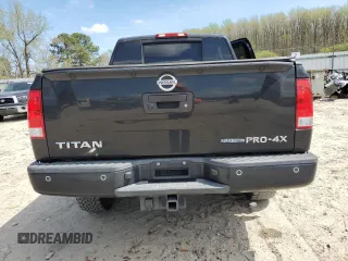 2015 Nissan Titan Pro-4X with VIN 1N6BA0EC1FN507491, listed as a Copart auction lot 51240915 with 165,510 mi miles and Salvage title. Bid and sale history available at DreamBid. Image 6.