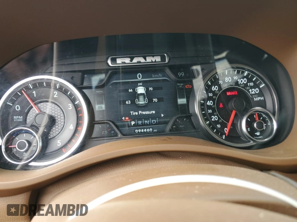 2022 Ram 2500 Laramie with VIN 3C6UR5FL5NG228396, listed as a Copart auction lot 52567385 with 94,460 mi miles and Salvage Title. Bid and sale history available at carsss.com. Image 9.