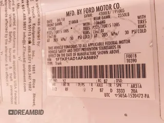 2010 Ford Ranger XL с VIN 1FTKR1AD1APA56897, выставлен на аукционе IAAI как лот 42339265 с пробегом 259 247 миль миль и . История ставок и продаж доступна на DreamBid. Изображение 9.