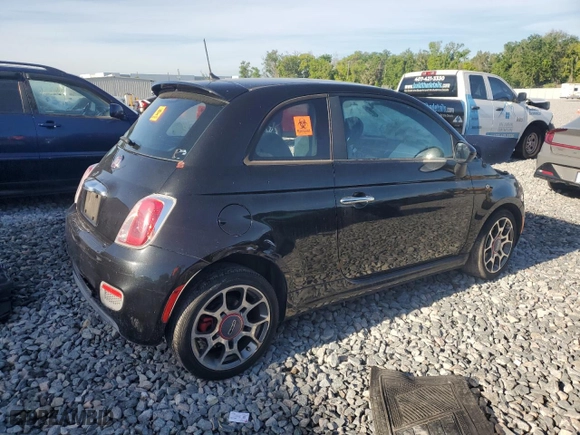 2013 FIAT 500 Sport with VIN 3C3CFFBR9DT692587, listed as a Copart auction lot 50414825 with 0 mi miles and Non Repairable. Bid and sale history available at carsss.com. Image 3.