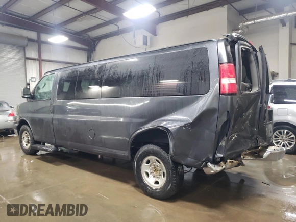 2016 Chevrolet Express Passenger LT with VIN 1GAZGPFF1G1336602, listed as a Copart auction lot 83389654 with 164,012 mi miles and Salvage title. Bid and sale history available at DreamBid. Image 2.