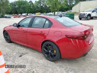 2019 Alfa Romeo Giulia Sport with VIN ZARFAMAN9K7622816, listed as a Copart auction lot 58764765 with 46,187 mi miles and Salvage title. Bid and sale history available at DreamBid. Image 2.