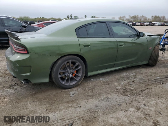 2021 Dodge Charger Scat Pack with VIN 2C3CDXGJ7MH503684, listed as a Copart auction lot 42331415 with 82,114 mi miles and Salvage Title. Bid and sale history available at DreamBid. Image 3.
