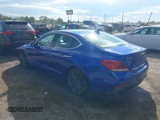 2019 Genesis G70 2.0T Advanced with VIN KMTG34LA1KU021793, listed as a IAAI auction lot 40461168 with 41,903 mi miles. Bid and sale history available at carsss.com. Image 3.