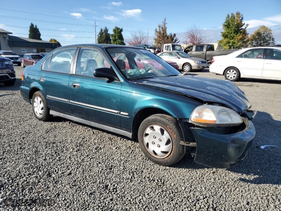1996 Honda Civic DX with VIN 2HGEJ6621TH519154, listed as a Copart auction lot 74408604 with 91,443 mi miles and Salvage Title. Bid and sale history available at carsss.com. Image 4.