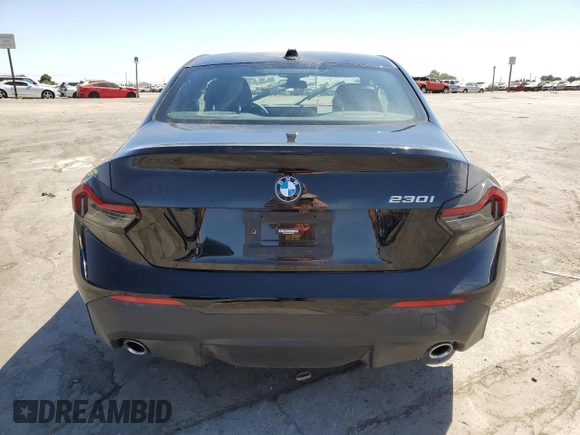 2023 BMW 2 Series 230i with VIN 3MW23CM05P8D12873, listed as a Copart auction lot 71322464 with 24,454 mi miles and Salvage Title. Bid and sale history available at carsss.com. Image 6.