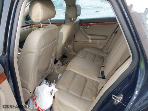 2005 Audi A4 3.0L with VIN WAULT68E95A076077, listed as a IAAI auction lot 41380217 with 54,423 mi miles. Bid and sale history available at carsss.com. Image 8.