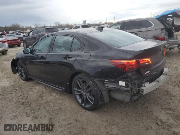 2019 Acura TLX w/A-Spec Pkg with VIN 19UUB3F6XKA005021, listed as a Copart auction lot 46462965 with 84,381 mi miles and Salvage title. Bid and sale history available at DreamBid. Image 2.