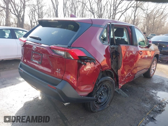 2023 Toyota RAV4 LE with VIN 2T3G1RFV2PW350562, listed as a IAAI auction lot 41786114 with 22,164 mi miles. Bid and sale history available at carsss.com. Image 4.