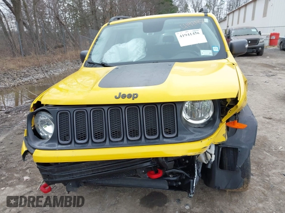 2016 Jeep Renegade Trailhawk with VIN ZACCJBCT2GPC79676, listed as a IAAI auction lot 41941450 with 107,519 mi miles and . Bid and sale history available at carsss.com. Image 6.