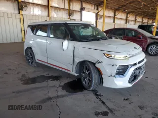 2021 Kia Soul Turbo with VIN KNDJ53AF0M7742468, listed as a Copart auction lot 76140414 with 49,340 mi miles and Salvage Title. Bid and sale history available at DreamBid. Image 4.