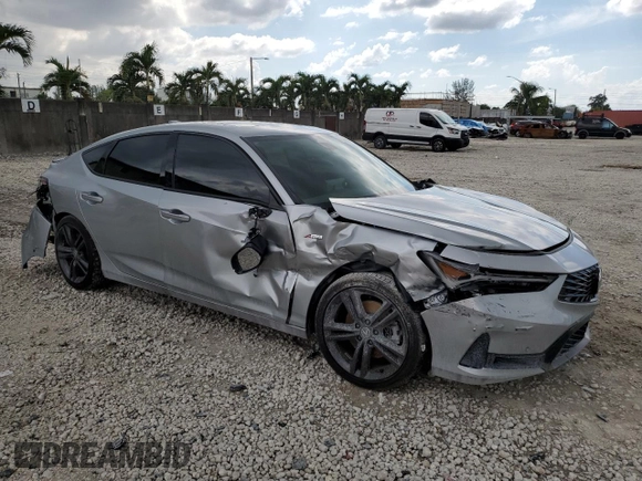 2024 Acura Integra w/A-Spec Technology Package with VIN 19UDE4H67RA005353, listed as a Copart auction lot 71351084 with 16,629 mi miles and Non Repairable. Bid and sale history available at carsss.com. Image 4.