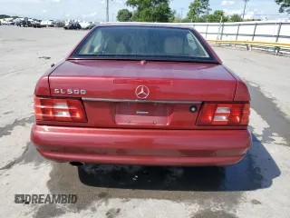 2001 Mercedes-Benz SL 500 with VIN WDBFA68F51F197134, listed as a Copart auction lot 55603755 with 115,826 mi miles and Salvage title. Bid and sale history available at DreamBid. Image 6.