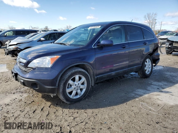2009 Honda CR-V EX-L with VIN 5J6RE487X9L036107, listed as a Copart auction lot 47734925 with 257,666 mi miles and Salvage Title. Bid and sale history available at carsss.com. Image 1.