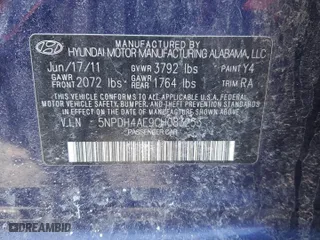 2012 Hyundai Elantra Limited with VIN 5NPDH4AE9CH083253, listed as a Copart auction lot 47805765 with 134,560 mi miles and Salvage Title. Bid and sale history available at carsss.com. Image 12.