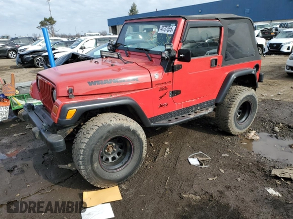 2002 Jeep Wrangler X with VIN 1J4FA39S42P750678, listed as a Copart auction lot 48737005 with 188,353 mi miles and Clean Title. Bid and sale history available at carsss.com. Image 1.