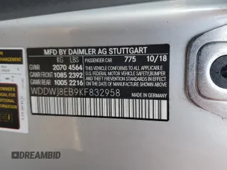 2019 Mercedes-Benz C 300 with VIN WDDWJ8EB9KF832958, listed as a Copart auction lot 74913334 with 55,500 mi miles and Salvage Title. Bid and sale history available at DreamBid. Image 12.