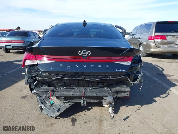 2023 Hyundai Elantra Limited with VIN KMHLP4AG9PU505917, listed as a IAAI auction lot 41539400 with 55,214 mi miles. Bid and sale history available at carsss.com. Image 16.