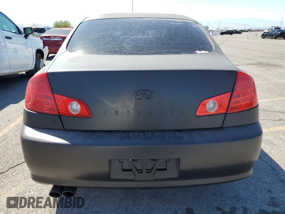 2006 Infiniti G35 with VIN JNKCV51E36M500160, listed as a Copart auction lot 71505364 with 236,731 mi miles and Salvage Title. Bid and sale history available at DreamBid. Image 6.