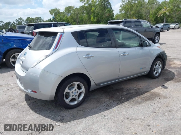 2012 Nissan LEAF SL with VIN JN1AZ0CP0CT018121, listed as a IAAI auction lot 42156923 with 116,605 mi miles. Bid and sale history available at carsss.com. Image 4.