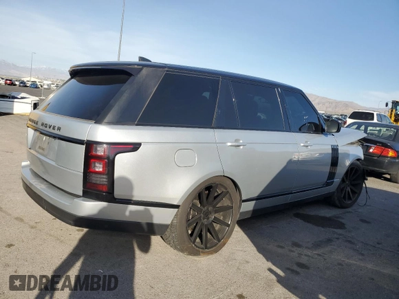 2017 Land Rover Range Rover with VIN SALGS5FEXHA345897, listed as a Copart auction lot 51103205 with 74,520 mi miles and Salvage title. Bid and sale history available at DreamBid. Image 3.