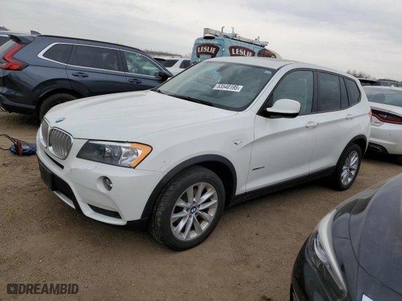 2013 BMW X3 xDrive28i with VIN 5UXWX9C50D0A29099, listed as a Copart auction lot 53540195 with 98,445 mi miles and Clean Title. Bid and sale history available at carsss.com. Image 1.