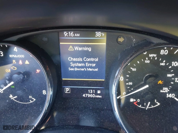 2018 Nissan Rogue S with VIN KNMAT2MV9JP619105, listed as a IAAI auction lot 41843613 with 47,960 mi miles. Bid and sale history available at carsss.com. Image 7.