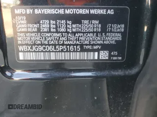 2020 BMW X1 xDrive28i с VIN WBXJG9C06L5P51615, выставлен на аукционе Copart как лот 52238465 с пробегом 43 469 миль миль и Списание • Salvage title. История ставок и продаж доступна на DreamBid. Изображение 13.